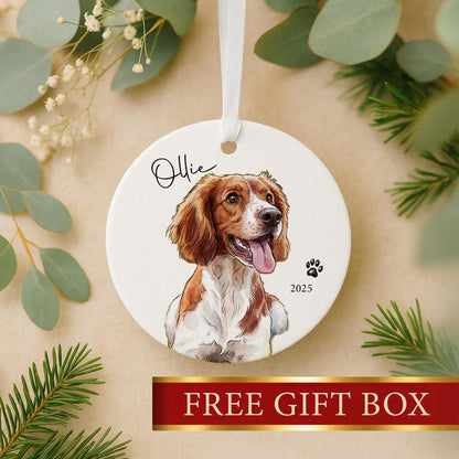 Personalized Watercolor Pet Photo Ornament | Custom Memorial Keepsake |