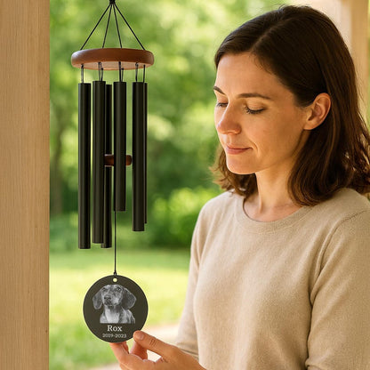 Cat Memorial Wind Chime – Custom Engraved Pet Tribute