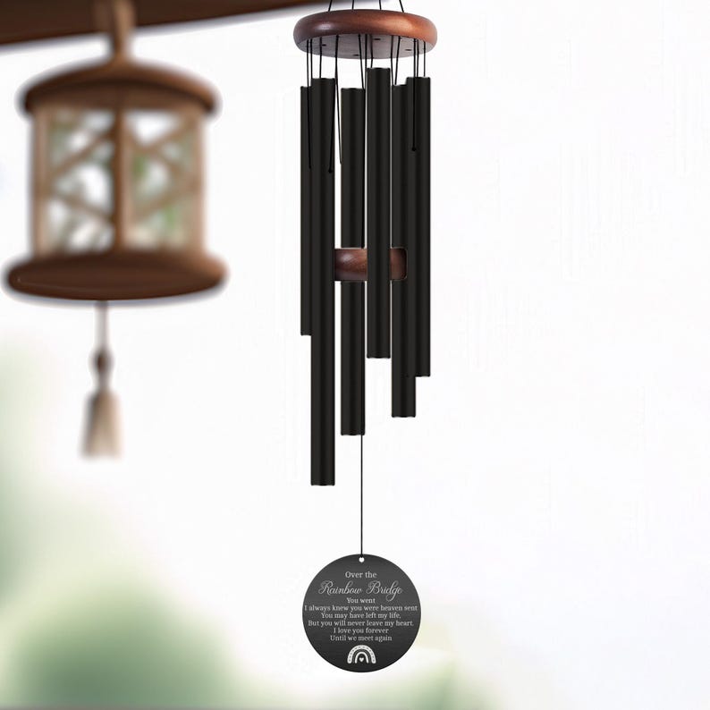 Cat Memorial Wind Chime – Custom Engraved Pet Tribute