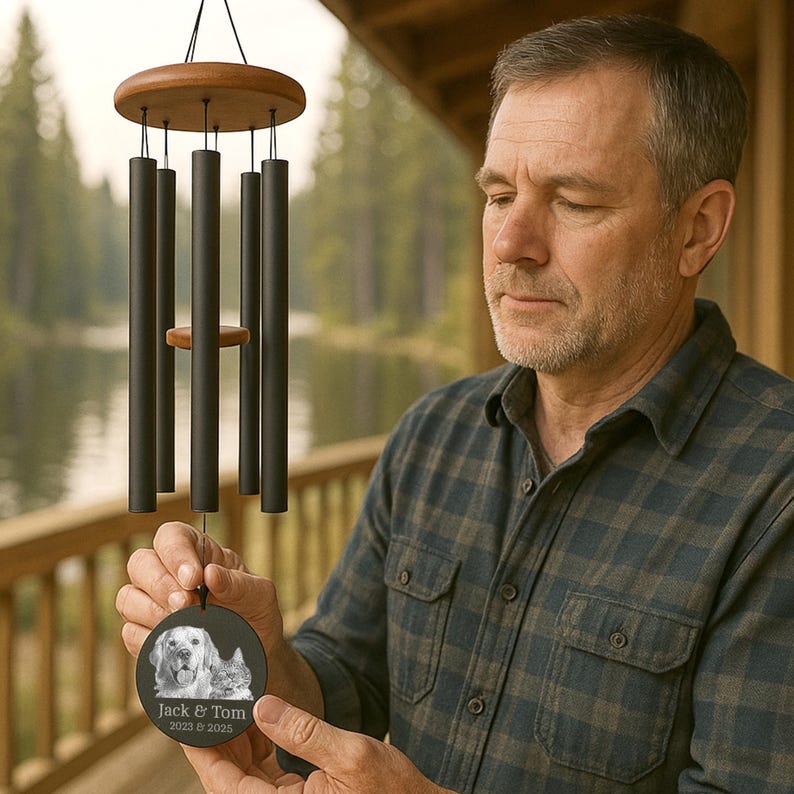 Dog Memorial Wind Chime – Personalized Pet Loss Gift