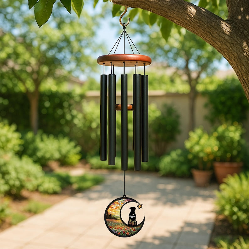 Outdoor Pet Memorial Wind Chime – Custom Engraved Tribute