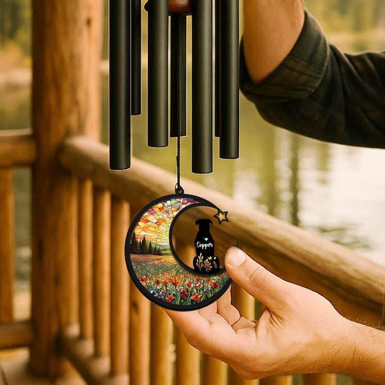 Outdoor Pet Memorial Wind Chime – Custom Engraved Tribute