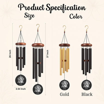 Pet Loss Wind Chime – Sympathy Gift for Dog or Cat Lovers