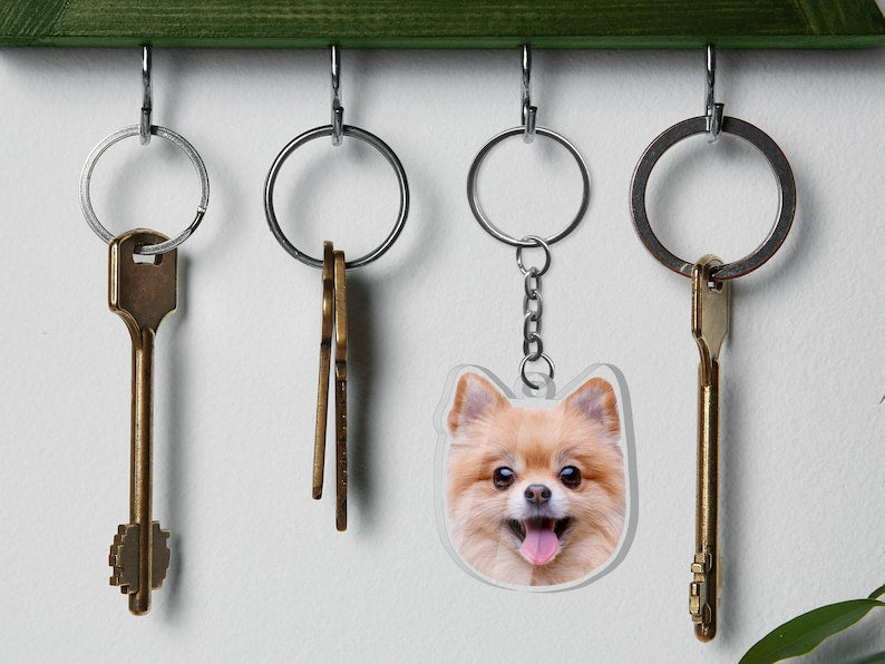 Custom Pet Keychain, Dog Keychain, Cat Keychain, Personalized Pet Photo Keychain, Pet Loss Gift, Dog Mom Gift Pet Lover Gift Christmas Gifts
