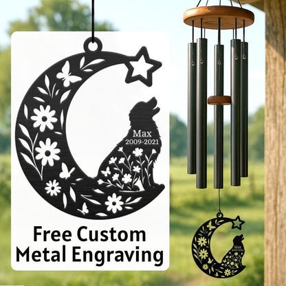 Personalized Pet Memorial Wind Chime – Custom Dog or Cat Tribute