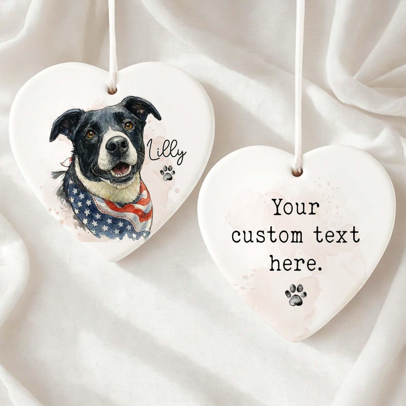 Personalized Watercolor Photo Pet Ornament, Custom Pet Portrait Keepsake, Dog Lover Gift, Cat Mom Gift, Memorial Dog Gift, Loss of Pet
