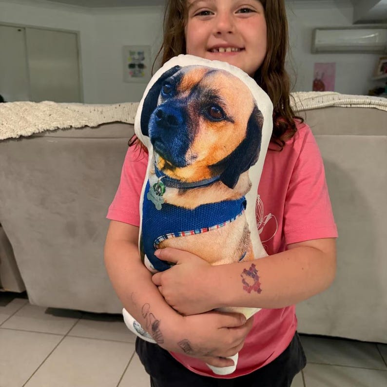 Custom Pet Pillow from Photo 3D Shaped- Personalize Dog Gifts Cat Gifts Christmas Gift - Double Printed Cotton Dog Pillows