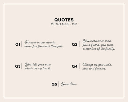 Cat Memorial Plaque, Hardest Goodbye, Forever In Our Heart | P01