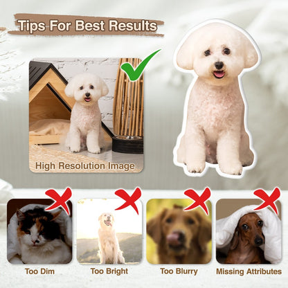 Custom Pet Pillow from Photo 3D Shaped- Personalize Dog Gifts Cat Gifts Christmas Gift - Double Printed Cotton Dog Pillows