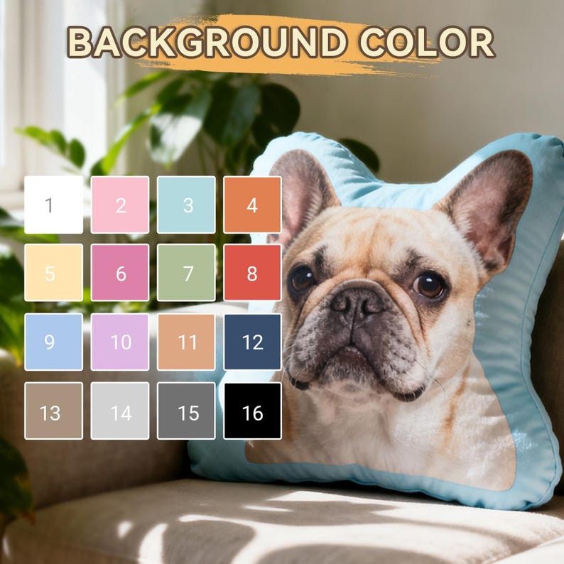 Custom Pet Pillow – Personalized Dog or Cat Shaped Cushion, Pet Portrait Plush Keepsake, Funny Gift for Animal Lovers