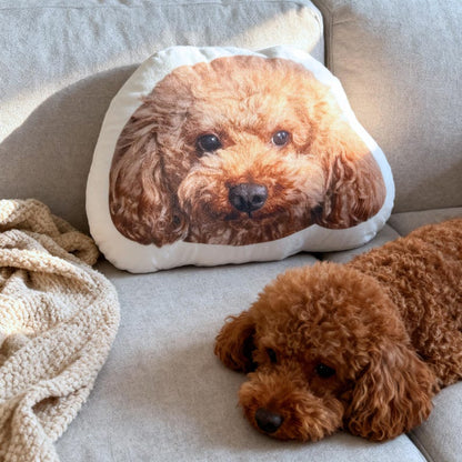 Custom Pet Pillow – Personalized Dog or Cat Shaped Cushion, Pet Portrait Plush Keepsake, Funny Gift for Animal Lovers