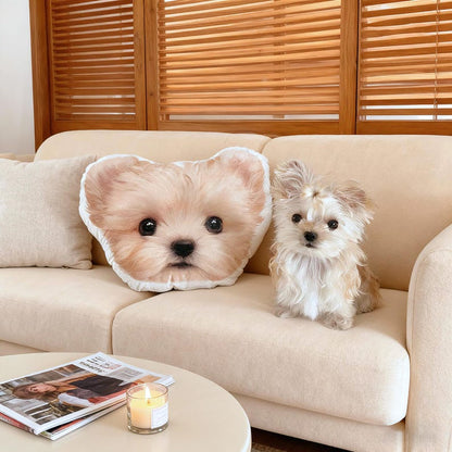 Custom Pet Pillow – Personalized Dog or Cat Shaped Cushion, Pet Portrait Plush Keepsake, Funny Gift for Animal Lovers