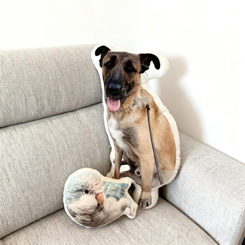 Custom Pet Pillow – Personalized Dog or Cat Shaped Cushion, Pet Portrait Plush Keepsake, Funny Gift for Animal Lovers
