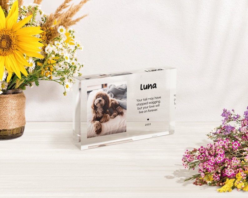 Bereavement Gift, Dog Memorial Plaque, Forever in Our Heart | | P01