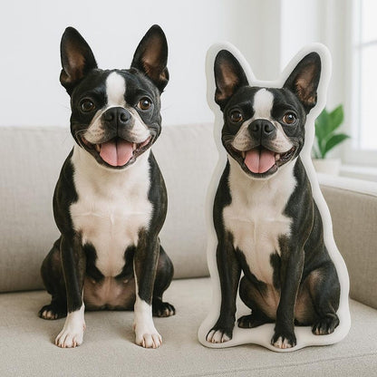 Personalized 3D Pet Pillow from Photo, Custom Dog/Cat Shaped Pillow with Photo, Double Sided Pet Pillow, Unique Pet Gift for Animal Lover