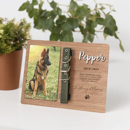 Personalized Pet Photo Frame, Personalized Dog Memorial Gift Frame, Cat Memorial Gifts, Engraved Dog Memorial Keepsake For Gift MP02