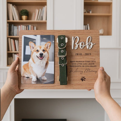 Personalized Pet Photo Frame, Personalized Dog Memorial Gift Frame, Cat Memorial Gifts, Engraved Dog Memorial Keepsake For Gift MP02