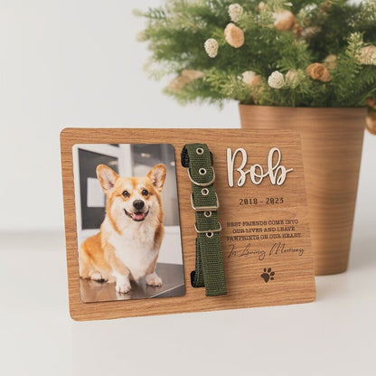 Personalized Pet Photo Frame, Personalized Dog Memorial Gift Frame, Cat Memorial Gifts, Engraved Dog Memorial Keepsake For Gift MP02