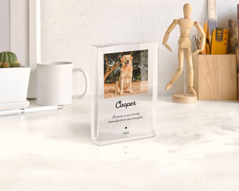 Bereavement Gift, Dog Memorial Plaque, Forever in Our Heart | | P01