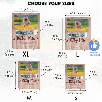Pet memorial frame, Pet Collar Holder, Pet Sympathy, In Loving Memory, Pet Loss Frame, Cat Memorial Gift, Pet Memorial Gift MP08