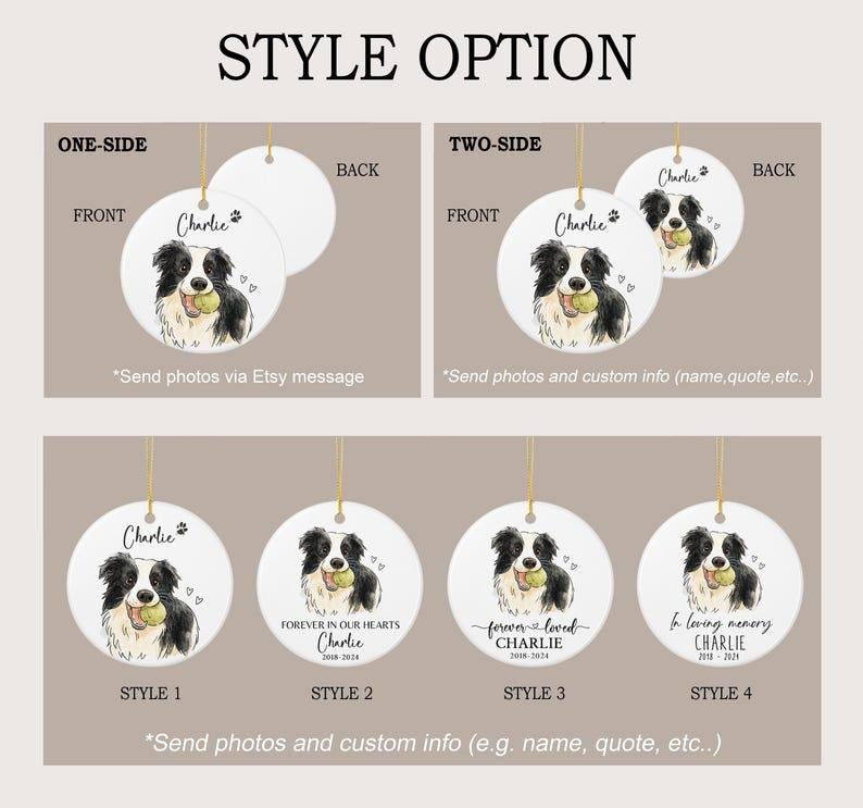 Custom Pet Portrait Ornament, Personalized Dog & Cat Christmas Ornament, Pet Memorial Gift, Ceramic Holiday Keepsake, Pet Name Ornament