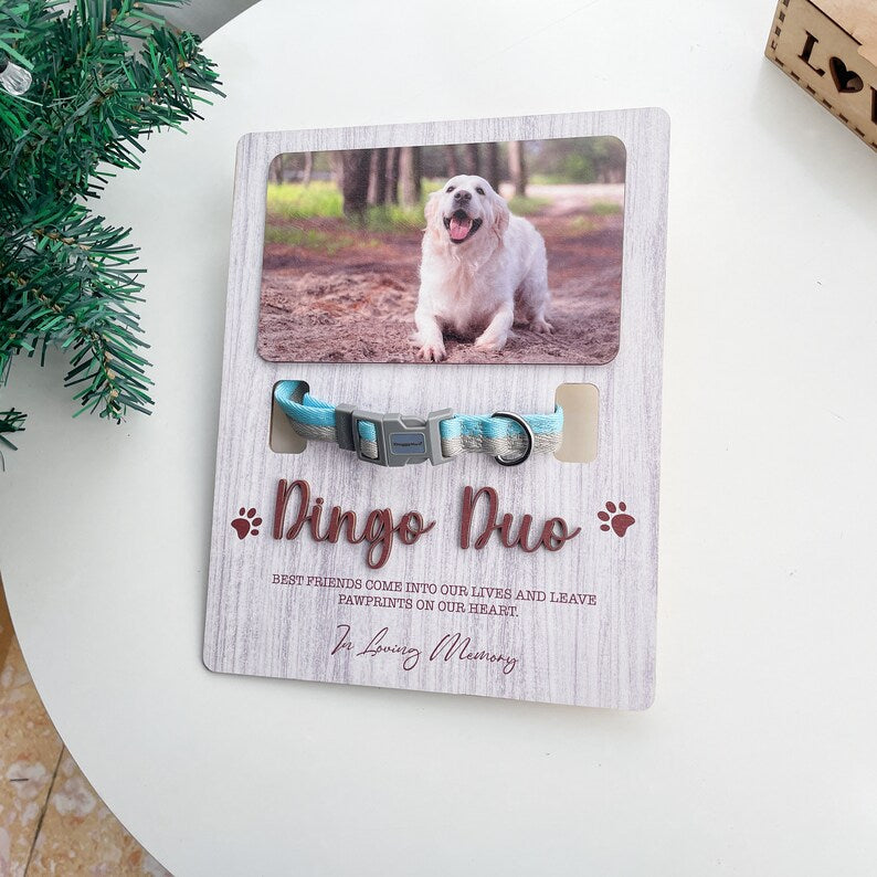 Pet memorial frame, Pet Collar Holder, Pet Sympathy, In Loving Memory, Pet Loss Frame, Cat Memorial Gift, Pet Memorial Gift MP08