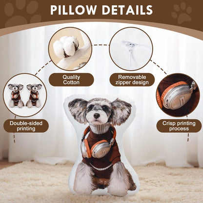 Custom pet pillow，Double Printed Pet Pillow，Personalized Dog/Cat Shaped Throw Pillow，Personalized Pet Shaped Pillow，Pet Memorial, Pet Gift