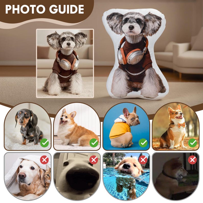 Custom pet pillow，Double Printed Pet Pillow，Personalized Dog/Cat Shaped Throw Pillow，Personalized Pet Shaped Pillow，Pet Memorial, Pet Gift