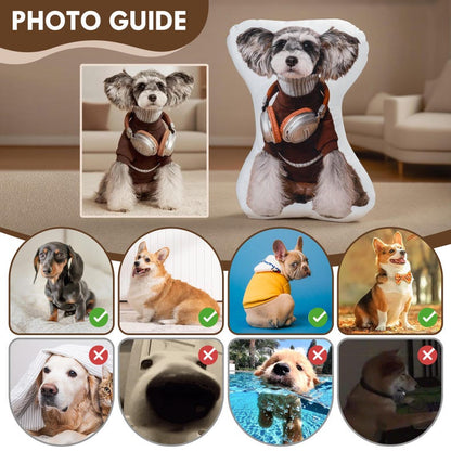 Custom pet pillow，Double Printed Pet Pillow，Personalized Dog/Cat Shaped Throw Pillow，Personalized Pet Shaped Pillow，Pet Memorial, Pet Gift