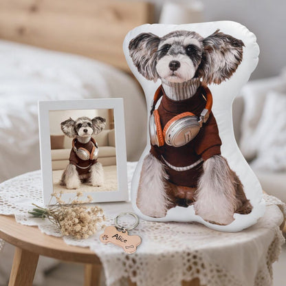 Custom pet pillow，Double Printed Pet Pillow，Personalized Dog/Cat Shaped Throw Pillow，Personalized Pet Shaped Pillow，Pet Memorial, Pet Gift