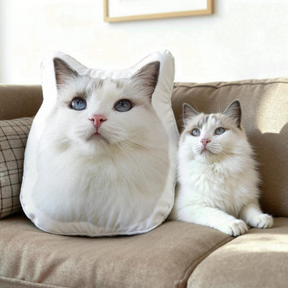 Custom 3D Pet Pillow: Personalized Photo Cat Cushion, Memorial Gift