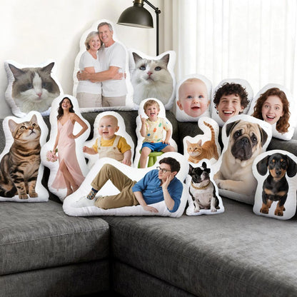 Custom 3D Pet Pillow: Personalized Photo Cat Cushion, Memorial Gift