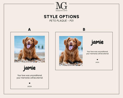 Cat Condolence Gift, Photo Block Print, Hardest Goodbye, Cat Keepsake | P01