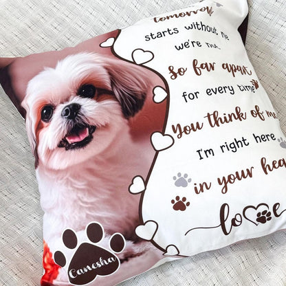 Custom Pet Memorial Pillow, Pet Loss Gift with Photo, Dog Cat Memorial Cushion, Sympathy Gift for Pet Lover, Personalized Pet Remembrance