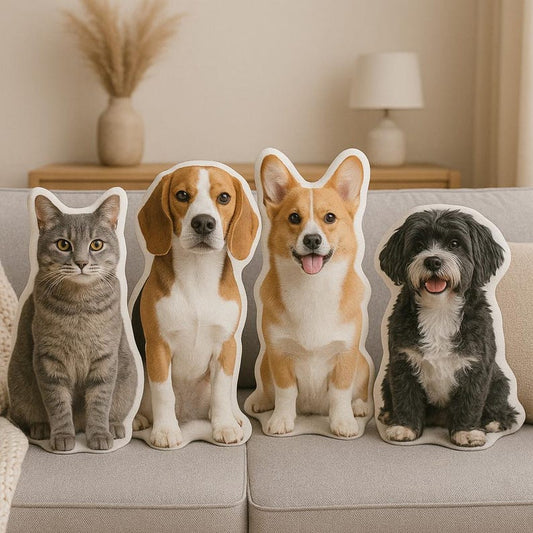Custom Pet Shaped Pillow, 3D Photo Pillow, Pet Lover Gift, Dog Pillow, Pet Portrait Pillow, Pet Memorial, Pet Gift, Dog Gift, Cat Gift
