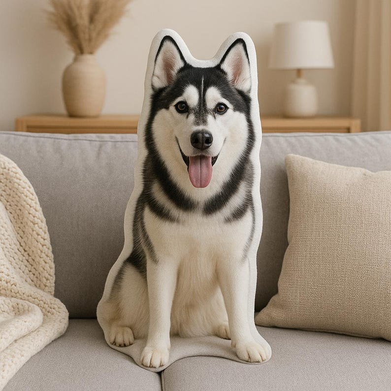 Custom Pet Shaped Pillow, 3D Photo Pillow, Pet Lover Gift, Dog Pillow, Pet Portrait Pillow, Pet Memorial, Pet Gift, Dog Gift, Cat Gift