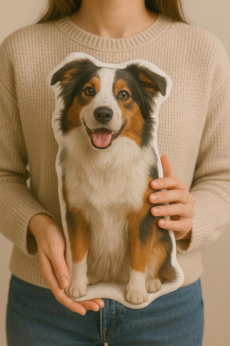 Custom Pet Shaped Pillow, 3D Photo Pillow, Pet Lover Gift, Dog Pillow, Pet Portrait Pillow, Pet Memorial, Pet Gift, Dog Gift, Cat Gift