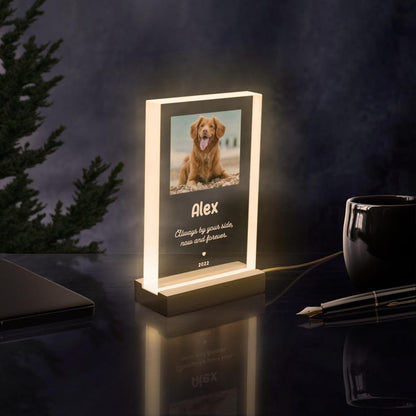 Personalized Dog Memorial Acrylic Photo Block: Pet Loss Sympathy Gift