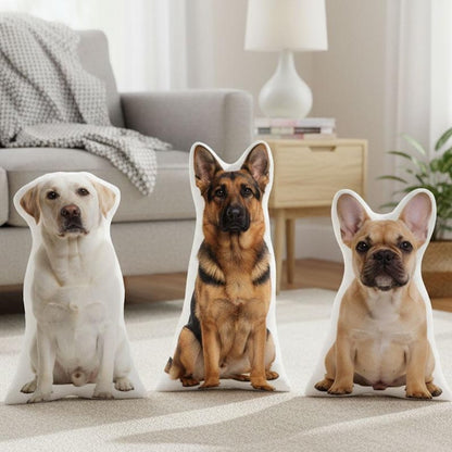 Custom Pet Shape Pillow | Cat Photo Cushion | Personalized Dog Portrait Gift | Unique Keepsake for Dog Lovers | Pet Memorial Pillow