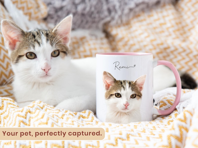 Custom Mug From Photo, Christmas Gift For Pet Parents, Dog Lover Gift, Pet Portrait, Pet Painting, Coffee Mug, Dog Dad Gift, Dad, AOM1