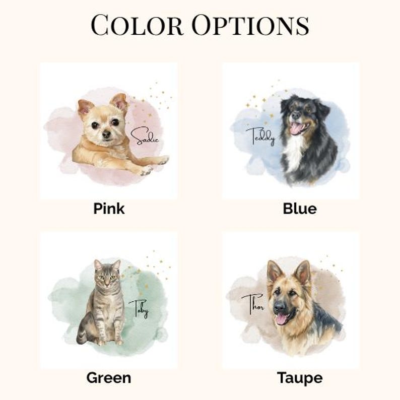 Custom Pet Portrait Ornament Watercolor Dog or Cat Ceramic Ornament Personalized Christmas Gift Personalized Pet Memorial Keepsake Cat Gift