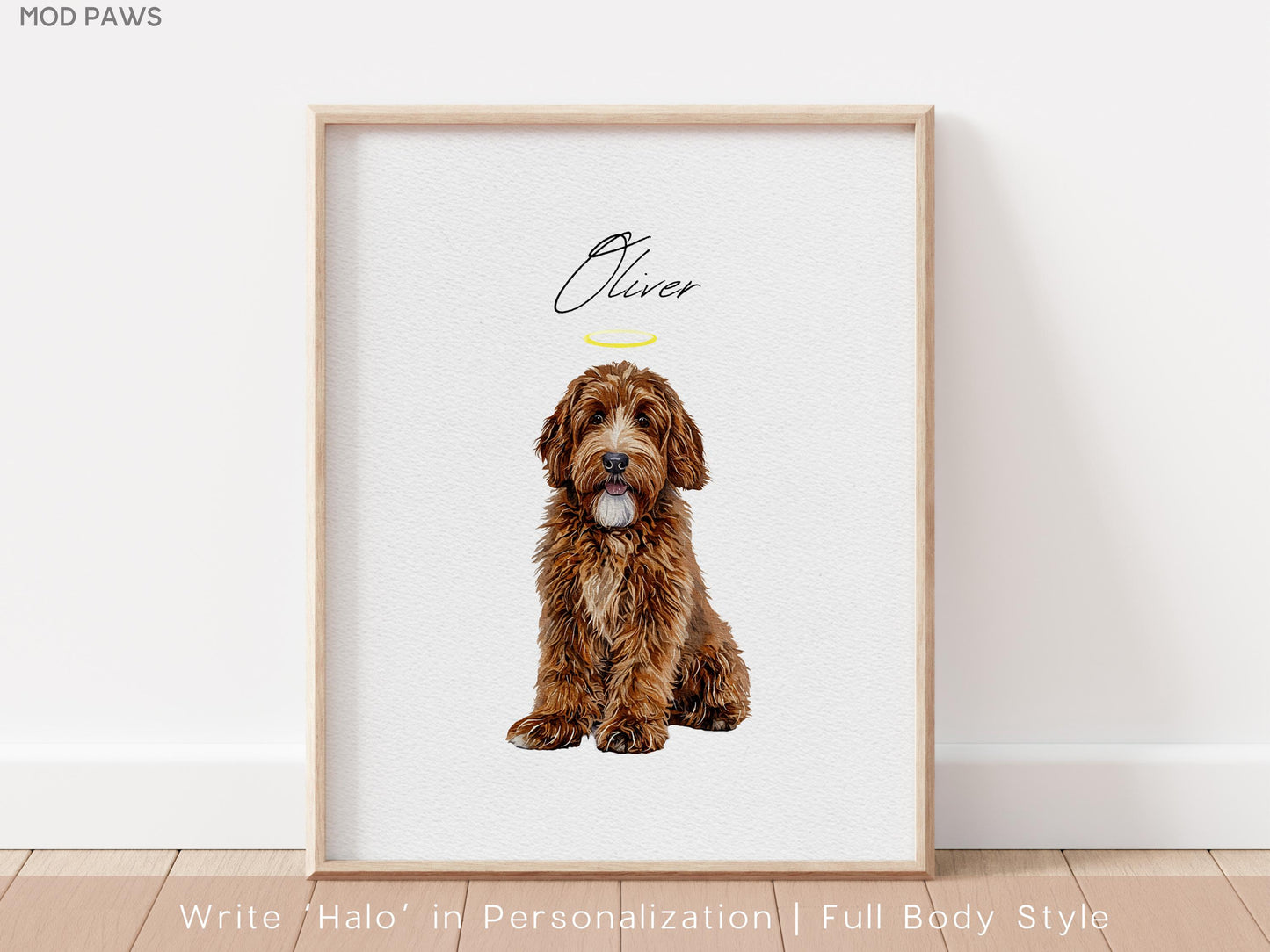 Custom Watercolor Pet Portrait – Personalized Dog & Cat Art