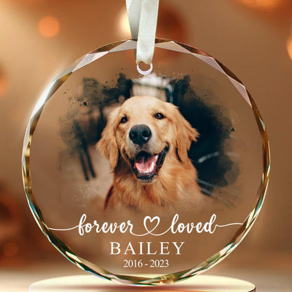 Personalized Pet Memorial Photo Ornament: Dog Sympathy Gift