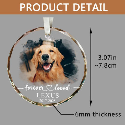 Personalized Pet Memorial Photo Ornament: Dog Sympathy Gift