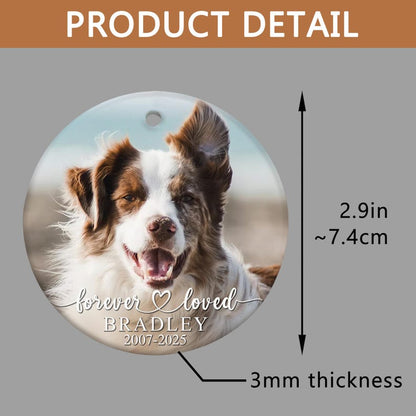 Personalized Pet Memorial Photo Ornament: Dog Sympathy Gift