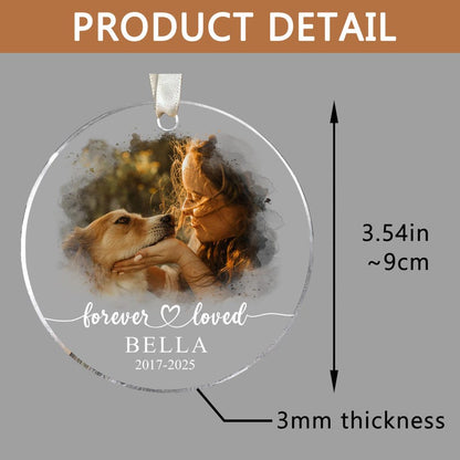 Personalized Pet Memorial Photo Ornament: Dog Sympathy Gift