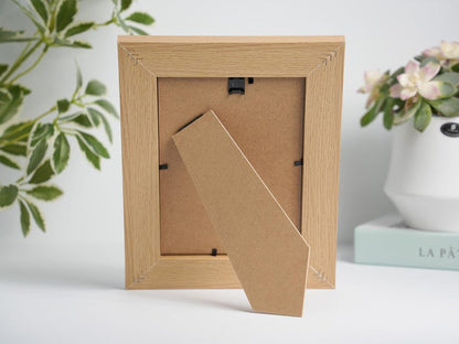 Personalized Pet Memorial Photo Frame: Engraved Oak & Cherrywood