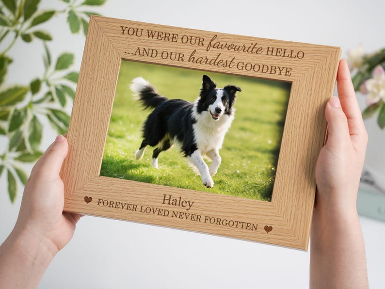 Personalized Pet Picture Frame,Dog Frame,Dog Memorial Gift,Pet Name Photo,Cat Dog Lover,Cat Memorial,Pet Portrait,New Pet Gift,Pet Keepsake