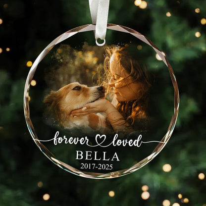 Personalized Pet Memorial Photo Ornament: Dog Sympathy Gift