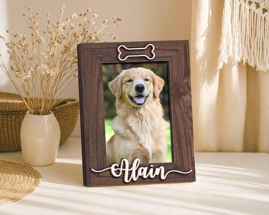 Personalized Pet Picture Frame,Dog Frame,Dog Memorial Gift,Pet Name Photo,Cat Dog Lover,Cat Memorial,Pet Portrait,New Pet Gift,Pet Keepsake